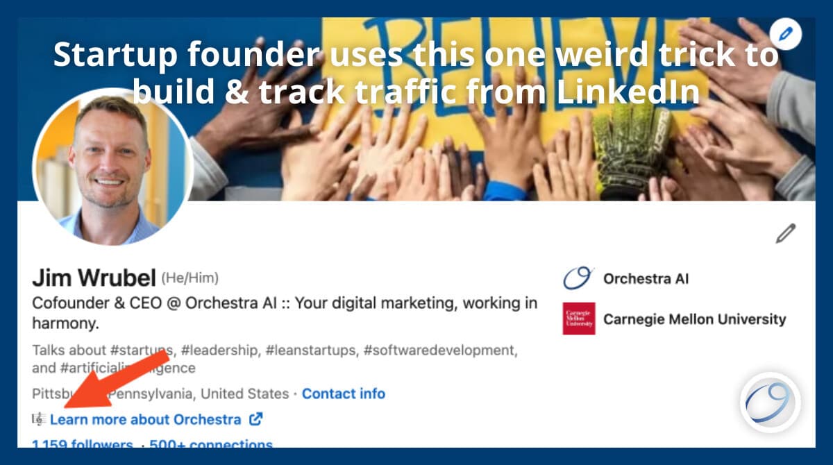 Startup founder uses this one weird trick to build & track traffic from LinkedIn