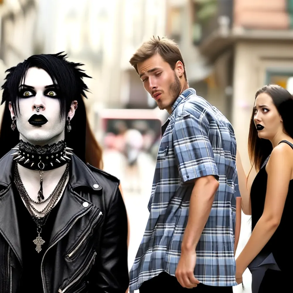 Are there no goth boyfriends, but I also love that it seems to have actually gotten the joke