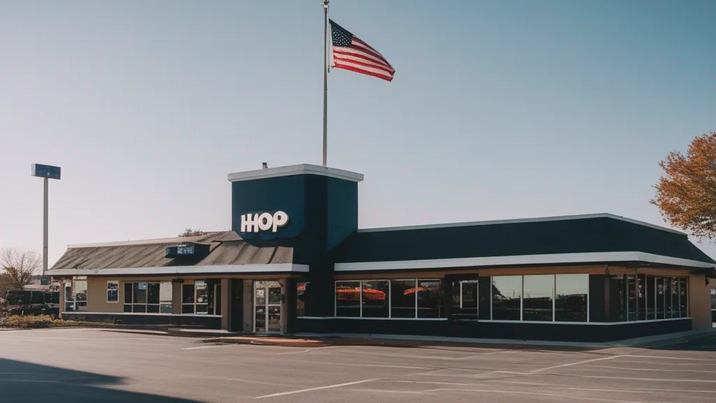 An IHOP, but painted black. I guess that qualifies.