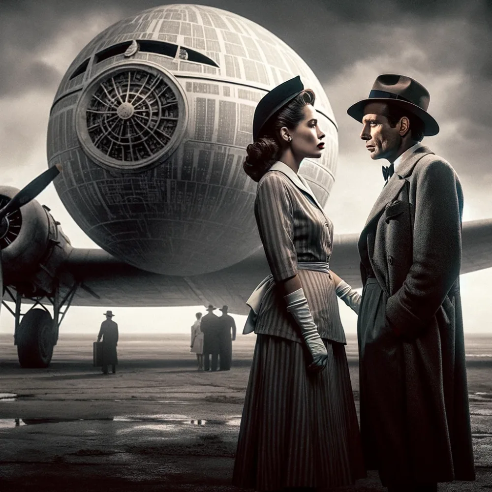 I think Ilsa's fleeing in the Death Star
