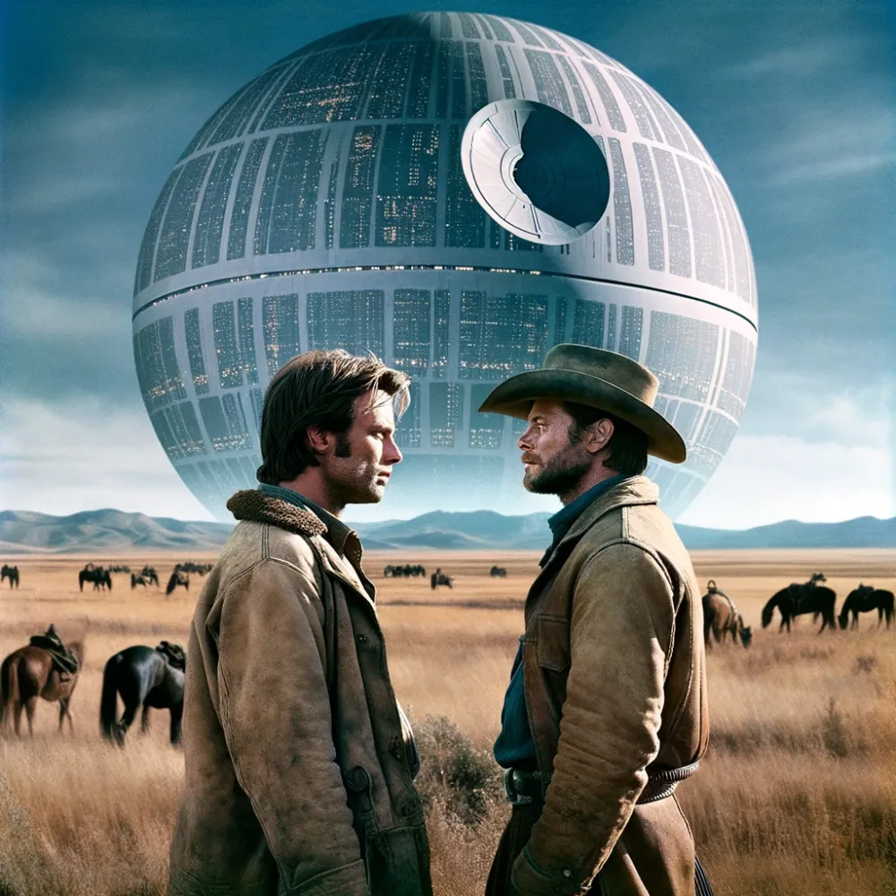 Being that close and that large, all of those horses would be pulled into the Death Star's gravital orbit