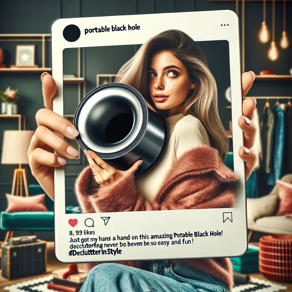 Gonna need to use more hashtags than just #DeclutterInStyle if you want to get more than 8,99 likes