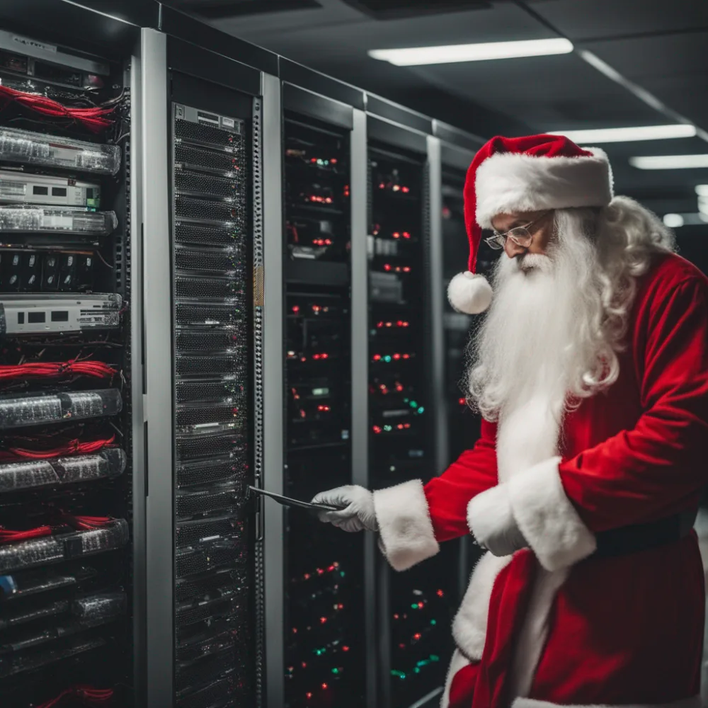 I bet Santa never gets cold in the server room