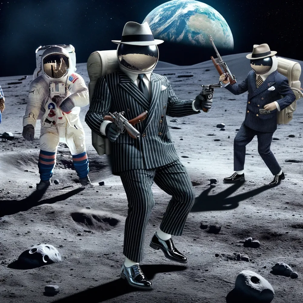 But them there's just one regular astronaut in the background?
