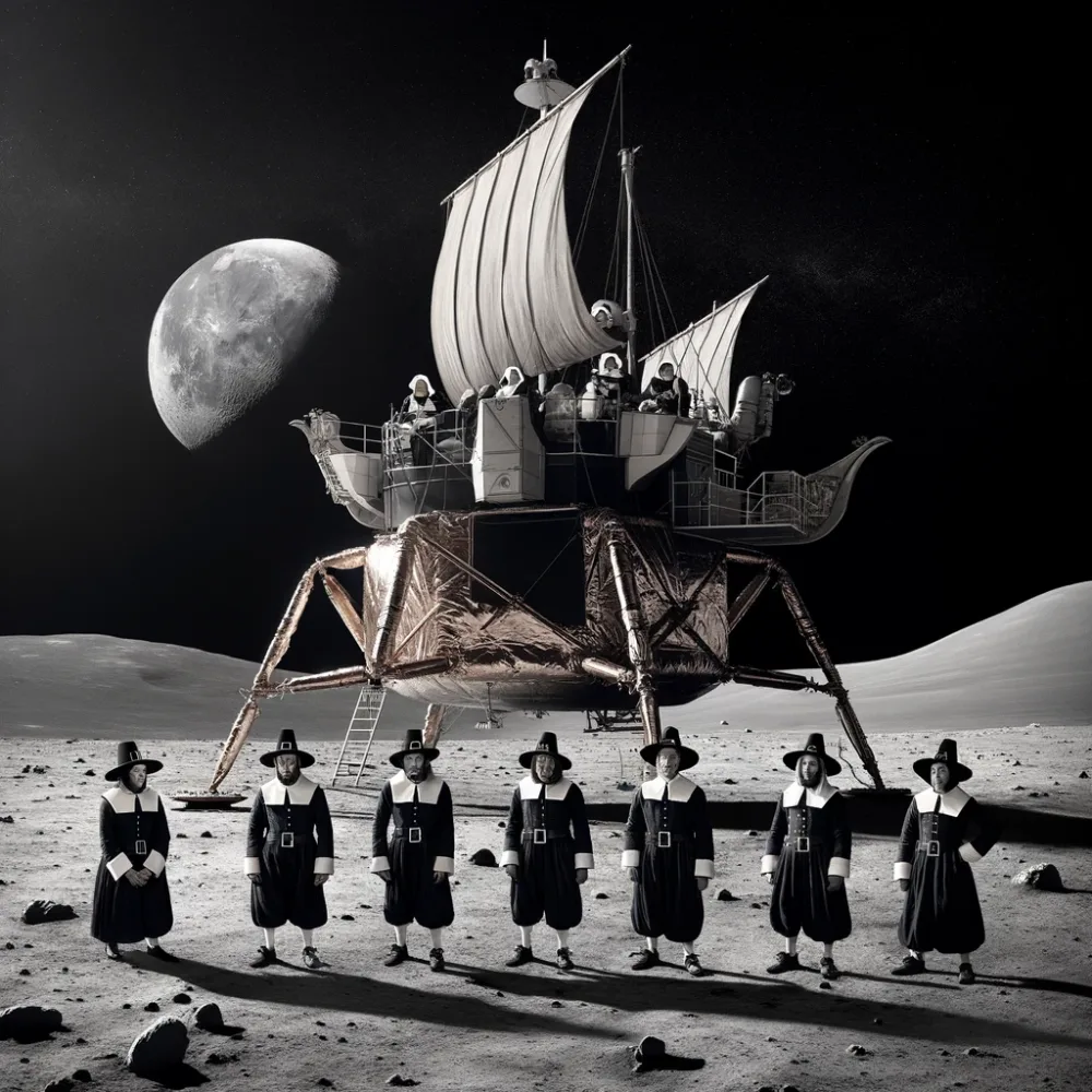 The sails on the lander are a nice touch, but the space suits are uninspired