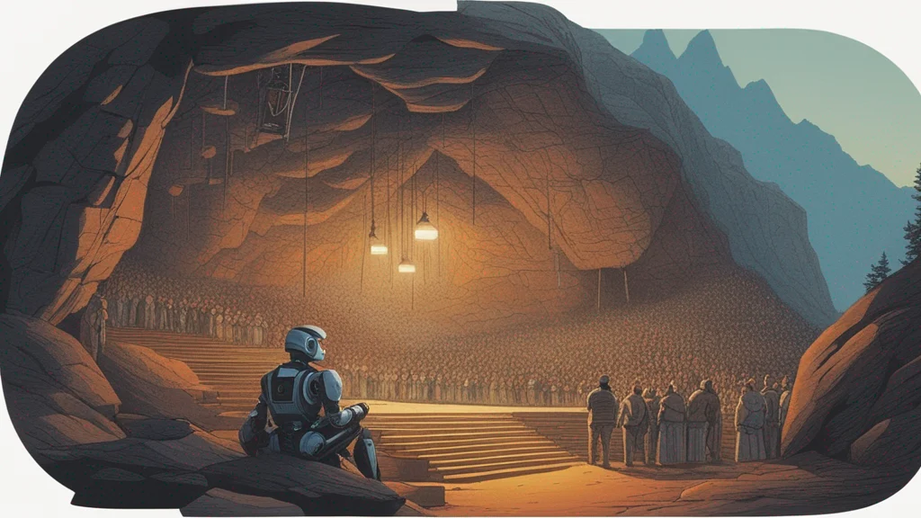 This AI model was obviously trained on thousands of 1970s sci-fi book cover illustrations.
