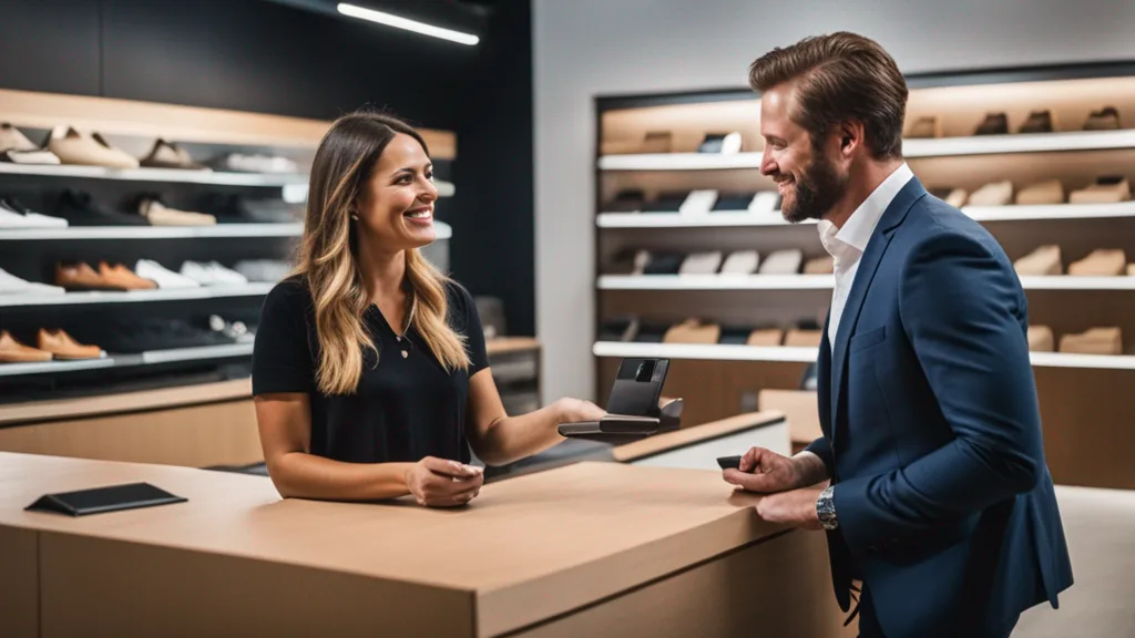 Did the salesperson from the first image sever the hand from this person and try to sell it to that woman