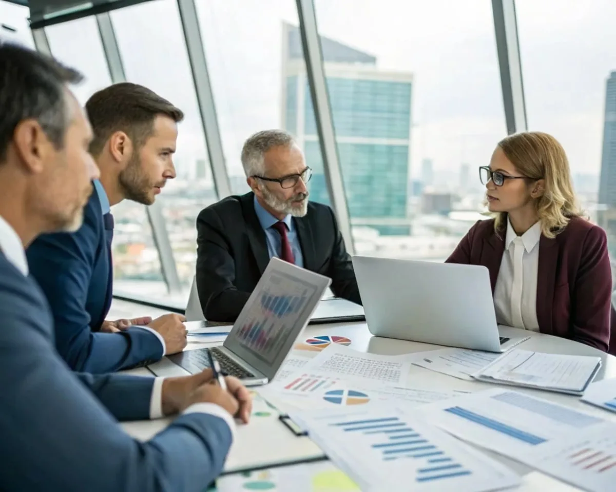 You can tell it's finance because they're on a high floor of a skyscraper