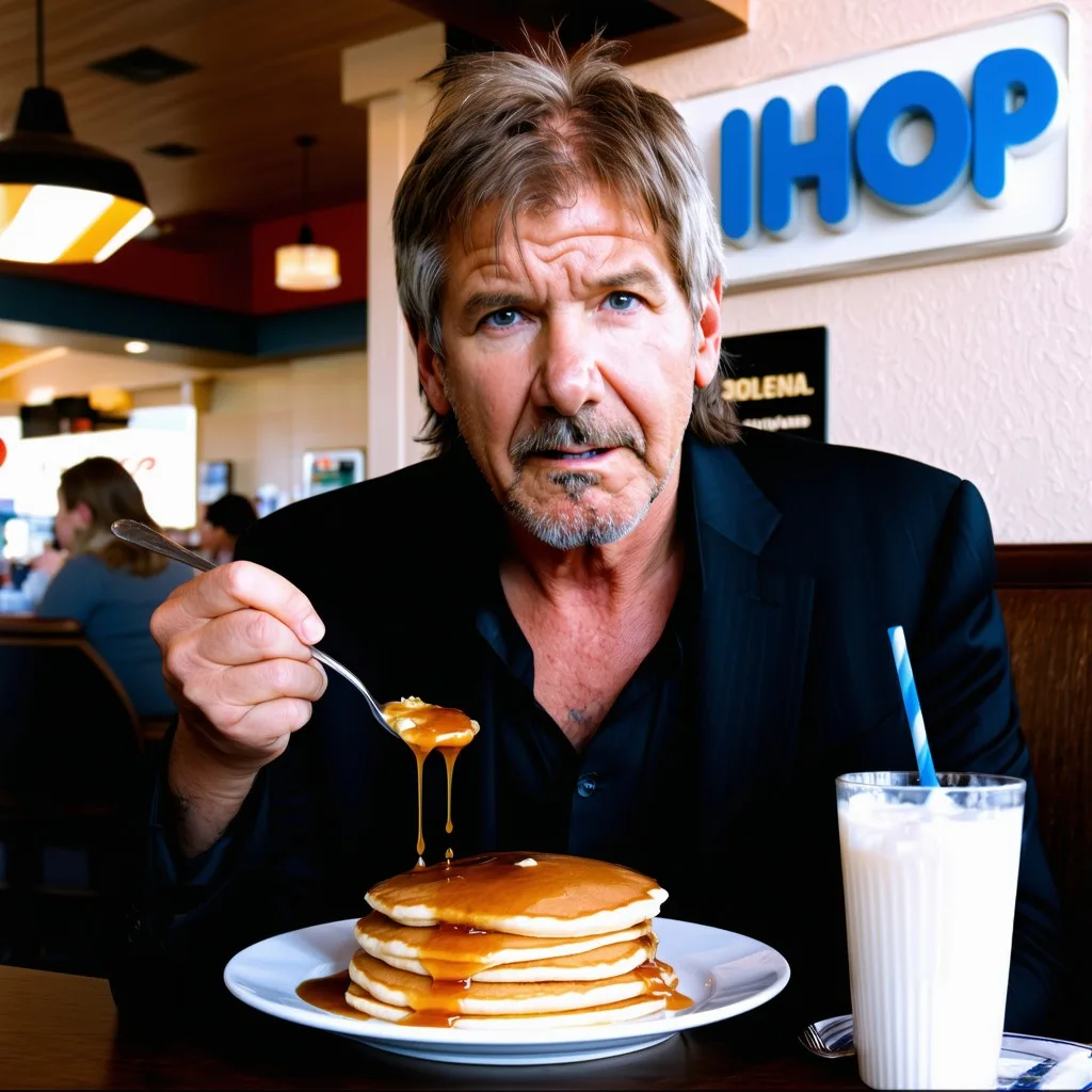 Harry always looks disappointed in you. Nice pairing with the vanilla shake though.