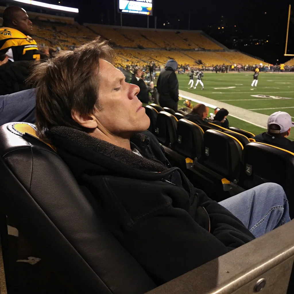 He's probably sleeping because the Steelers offense is so boring
