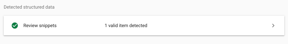 Google rich results test detail