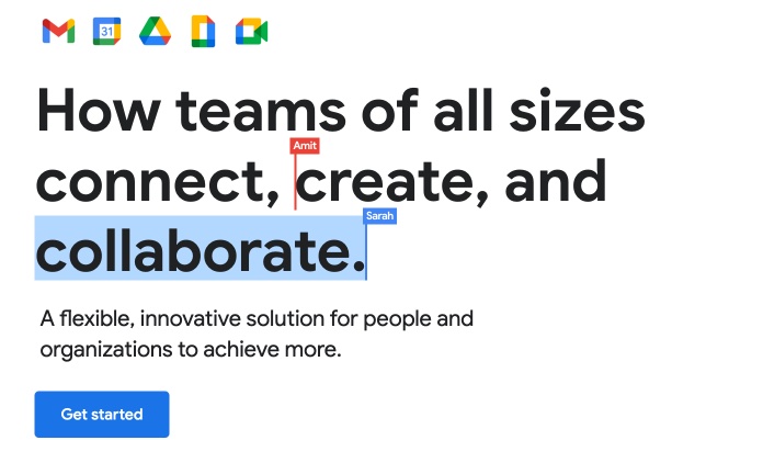Google Workspace Home Page